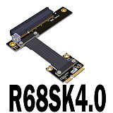 PCIe Gen4 Motherboard Mini-PCIe Slot To PCI Express 4.0 x8 Extension Cable mPCIe To Buit-In PCI-E4.0 8x SSD Riser Ribbon Adapter