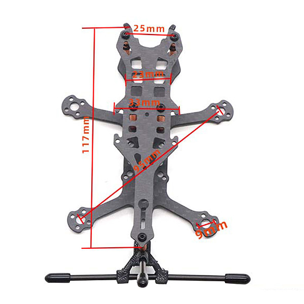 Feichao DIY X95 95mm Wheelbase Carbon Fiber Frame Rack 2 Inch Support 3S-4S For Bwhoop RC FPV Racing Drone