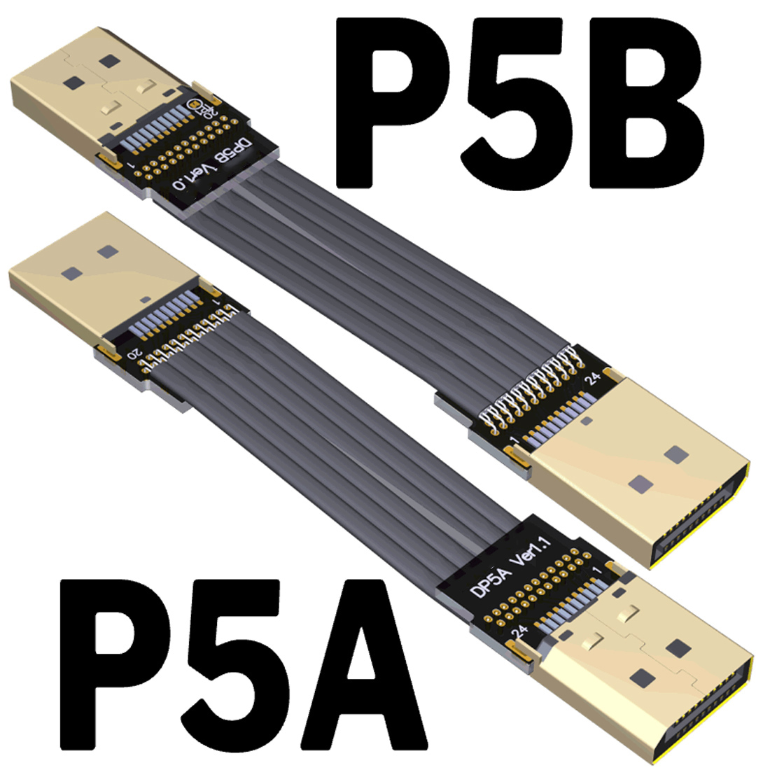 Displayport Ribbon US$ 7.26 - Displayport V1.4 Flat Ribbon Extension Cable Up/Down Angle ...
