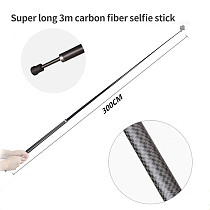 Carbon Fiber 3m Selfie Stick Extension Telescopic Tripod Pole for Insta360 ONE R for Gopro 10 for OSMO Action Camera Max 3meters
