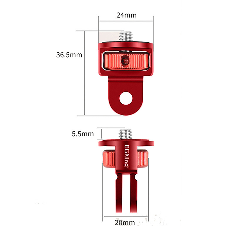 360 Swivel 1/4  Screw Converter Mini Tripod Adapter for Gopro Hero13 10 9 8 5 POCKET4 Insta360 One X X2 R Action Camera Monopod Mount