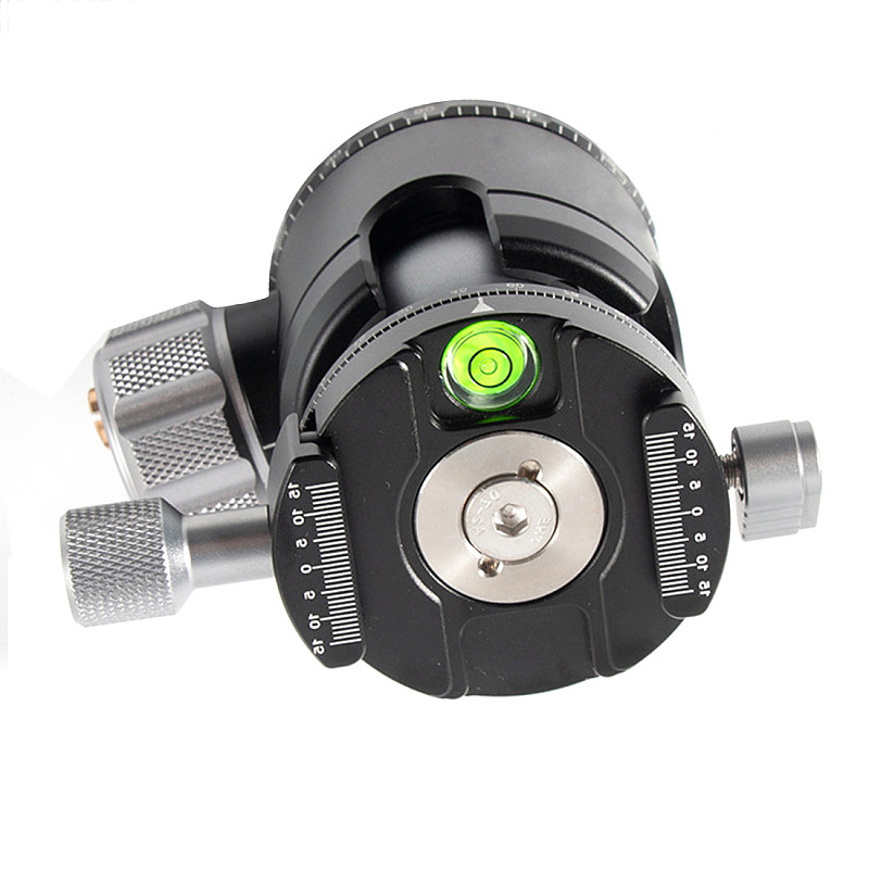 Tripod Ball Head Low Center of Gravity 720 ° Panoramic Ball Head with 1/4 PU60 Arca Standard Screw Quick Release Plate for DSLR Cameras