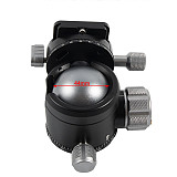 Tripod Ball Head Low Center of Gravity 720 ° Panoramic Ball Head with 1/4 PU60 Arca Standard Screw Quick Release Plate for DSLR Cameras
