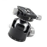 Tripod Ball Head Low Center of Gravity 720 ° Panoramic Ball Head with 1/4 PU60 Arca Standard Screw Quick Release Plate for DSLR Cameras