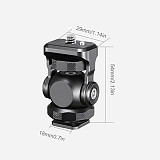 360 Degree Adjustable Monitor Mount Bracket with Cold Shoe 1/4 Screw for DSLR Camera Cage Magic Boom Microphone