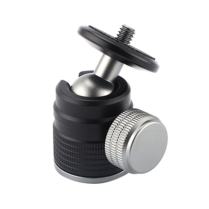 BGNING Ballhead CNC Metal Monopod Tripod Ball Head 360 Panoramic with 1/4 Screw Cold Shoe Base Adapter Mount for DSLR Camera Flash