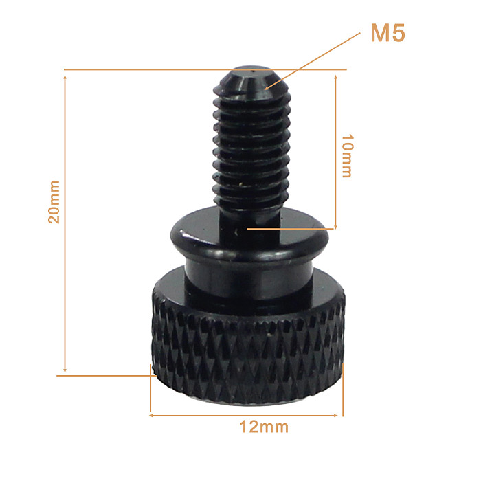 2x M5 Knurled Thumb Screw Stainless Steel High Step Slotted Head Hand Tighten M5 Bolt Thumbscrew Adapter Mount for GoPro Cameras