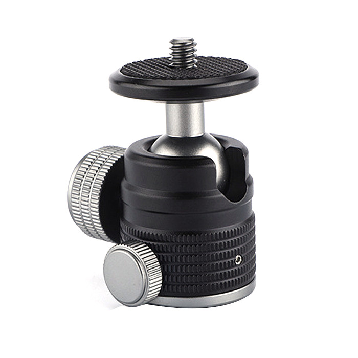 BGNING Ballhead CNC Metal Monopod Tripod Ball Head 360 Panoramic with 1/4 Screw Cold Shoe Base Adapter Mount for DSLR Camera Flash