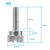 2x M5 Knurled Thumb Screw Stainless Steel High Step Slotted Head Hand Tighten M5 Bolt Thumbscrew Adapter Mount for GoPro Cameras