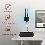 2.4GHz 5GHz Dual Band RP-SMA Male Connector WiFi Antenna High Gain 6DBi with Magnetic Base for Wireless Network Router Hotspot