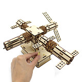 DIY Wooden Toy Music Box Homemade Space Station Model Teaching Students Experiment Toys Science Educational Toys For Kid's