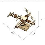 DIY Wooden Toy Music Box Homemade Space Station Model Teaching Students Experiment Toys Science Educational Toys For Kid's