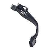XT-XINTE 1 to 2 PCI-E PCIE 8p Female to Dual 8pin 6+2p Male Extension Cable GPU Graphics Video Card Power Cord 18AWG Wire