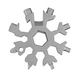 QWINOUT 18 In 1 Snowflake Snow Wrench Tool Spanner Hex Wrench Multifunction Camping Outdoor Survive Tools Bicycle Repair Tools