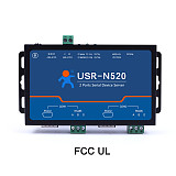 Upgraded USR-N520-H7-6 2 Port Serial Device Server Modbus RTU RS232 RS485 to Etehrnet TCP/IP Converter with RJ45 Port 10/100Mbps
