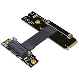 PCIe4.0 x1/x4 To M.2 SSD Extension Cable High Speed 16/64G/bps for M.2 NVMe M-Key Solid State Drive Box Riser Card Adapter Cable