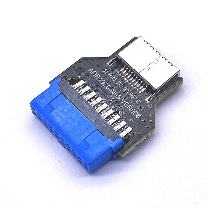 USB Header Adapter Riser USB3.0 19Pin/20Pin to TYPE-E Converter Chassis Front Panel TYPE C Plug-in Port for Computer Motherboard