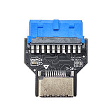 USB Header Adapter Riser USB3.0 19Pin/20Pin to TYPE-E Converter Chassis Front Panel TYPE C Plug-in Port for Computer Motherboard