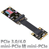 New PCIe 4.0 Mini PCIe mPCIe Wireless Network Card Extension Cord Adapter Extender Cable Riser Mini-PCIe For mSATA SSD WIFI Card