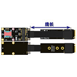 M.2 M-key To M.2 WiFi key E SSD Riser Card Adapter M2 key M To Mini-pcie mPCIe PCIe 4.0x1 Wireless Network Card Extension Cable