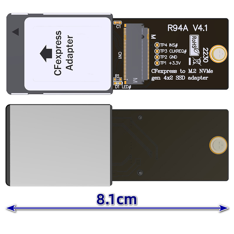 Storage Expansion Card PCIe4.0 Gen4x2 CFexpress Type-B Adapter Card for NVMe M.2 2230 key M SSD Extender For Canon R5 Z6Z7 XBOX
