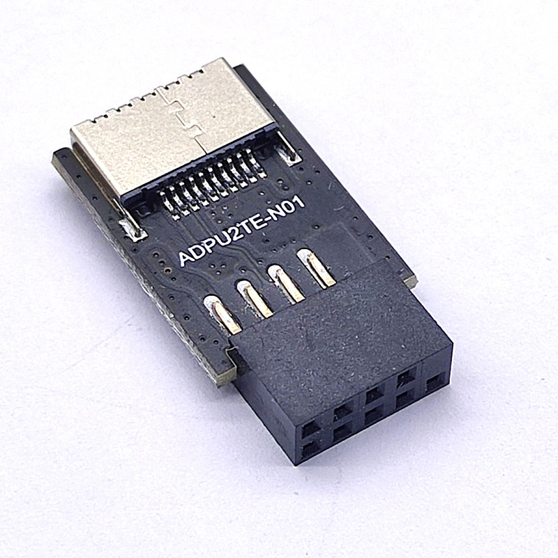 Motherboard USB2.0 9Pin to TYPE-C A-KEY Front Connector Converter USB3.2 TYPE-E Interface Header Adapter USB 2.0 Extender Card