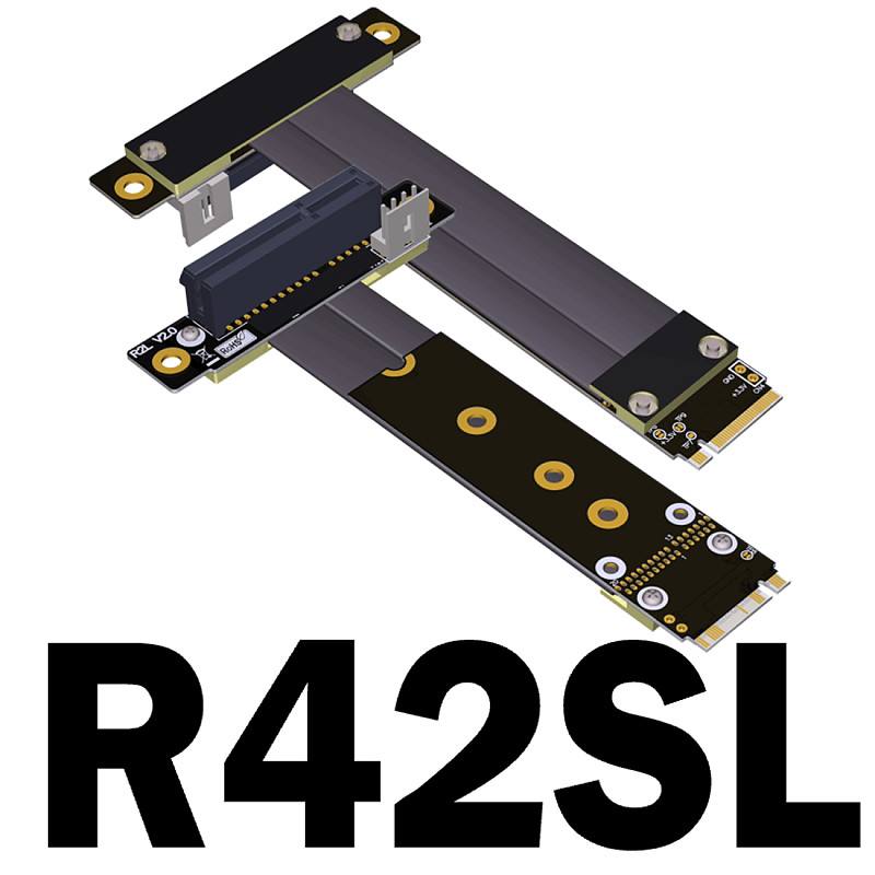 PCIe 3.0x4 Extension Cable PCI Express x4 x8 To M.2 for NVMe M Key 2230 2240 2260 2280 SSD Riser Card Gen3.0 Extender 32G/bps