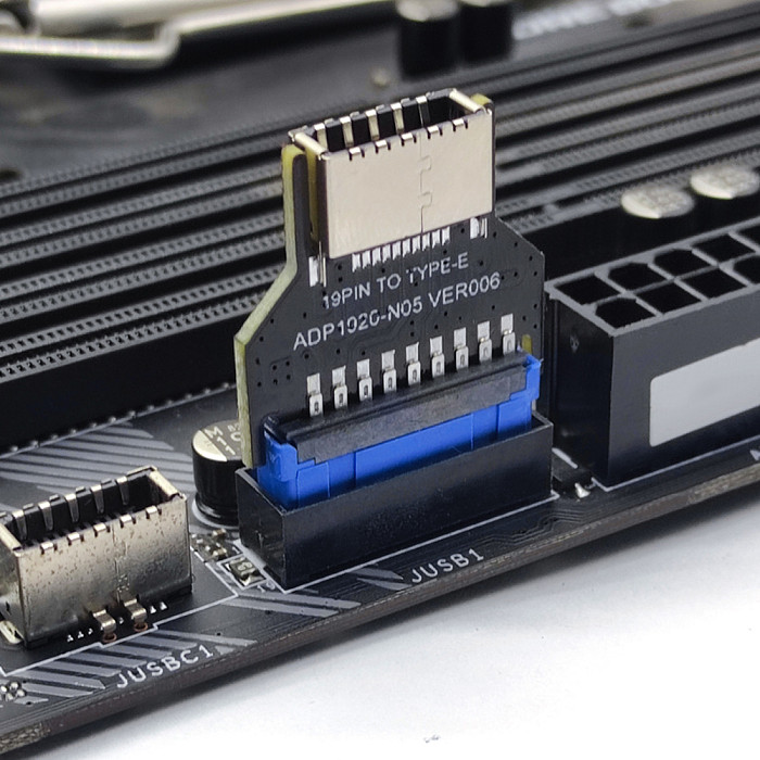 USB Header Adapter Riser USB3.0 19Pin/20Pin to TYPE-E Converter Chassis Front Panel TYPE C Plug-in Port for Computer Motherboard