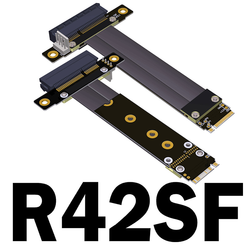 PCIe 3.0x4 Extension Cable PCI Express x4 x8 To M.2 for NVMe M Key 2230 2240 2260 2280 SSD Riser Card Gen3.0 Extender 32G/bps