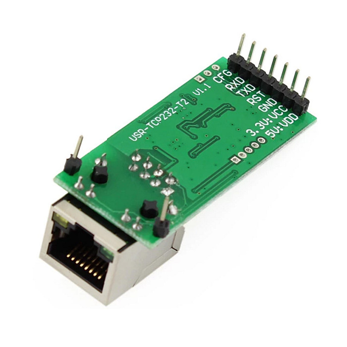 10Pcs/Lot New USR-TCP232-T2 V1.2 Pin Type Serial Ethernet Converter Module Serial UART TTL to Ethernet TCPIP Support DHCP DNS