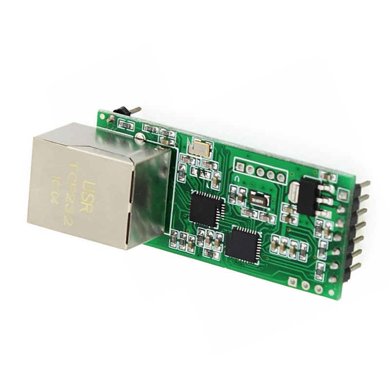 USR-TCP232-T2 Tiny Serial Ethernet Converter Module Serial UART TTL to Ethernet TCPIP Module Support DHCP and DNS Upgraded