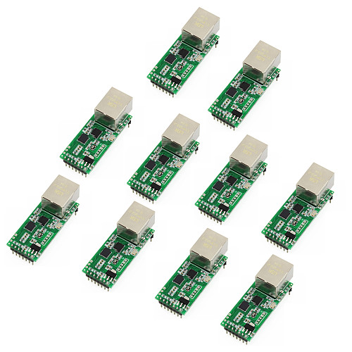 10Pcs/Lot New USR-TCP232-T2 V1.2 Pin Type Serial Ethernet Converter Module Serial UART TTL to Ethernet TCPIP Support DHCP DNS