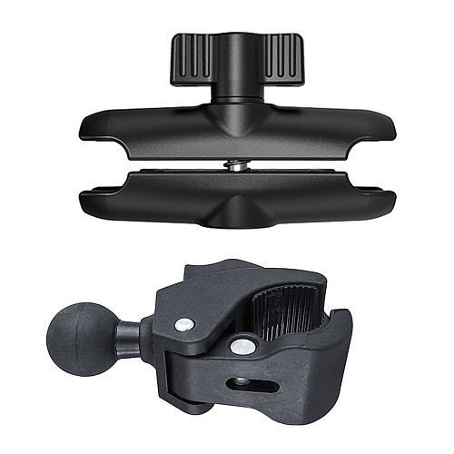 QWINOUT Motorcycle Bicycle Handlebar Rail Mount Clamp Pipe Clamp Ball clampfor Gopro Action Camera Clamp Mount Clip Tough-Claw Mount