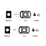 BGNING 2PCS Black Quick Release Plate Bottom 1/4  Screw Mount Adapter SLR Camera Wristband Neck Shoulder Strap Safety Buckle Photography Accessory