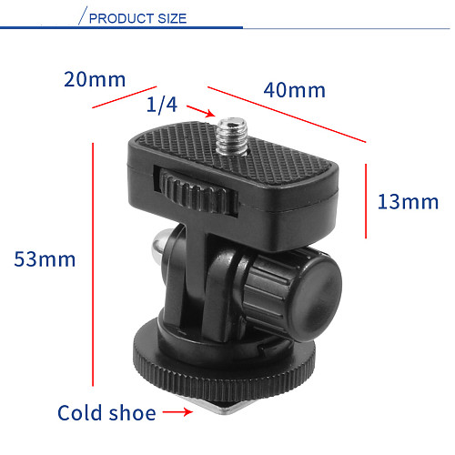 BGNING 1/4 inch Screw Thread Cold Shoe Tripod Mount Adapter for mobile phone clip SLR camera hot shoe interface