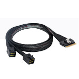 Slim sas 8654 8I-HD sas 8643X2 32AWG Silver Plated Copper Connector SSD Power Cable