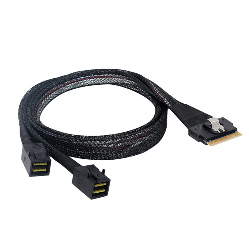 Slim sas 8654 8I-HD sas 8643X2 32AWG Silver Plated Copper Connector SSD Power Cable