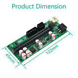 New Version 010-X PCIE Riser 1x to 16x Graphic Extension with flash LED for GPU Mining 