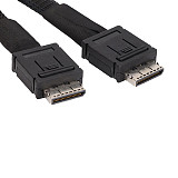 Slim sas SFF-8654 8i to Oculink SFF-8611 4i*2 Server High Speed Cable (0.5m)