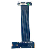 PCIe 4.0 x4 U2 Interface SFF-8639 To M.2 Key-M M2 Adapter Riser Card Ribbon Extender Cable 64G/bps For U.2 SFF8639 SSD Risers