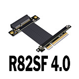 PCIe 4.0 x1/x4 To x8 Extension Riser Cable 90/180 Degree Extender PCI-E 4.0 x1 8G/bps,x4 Gen4 for Network Card SSD Adapter
