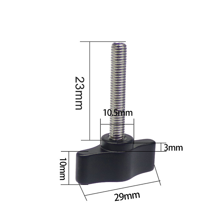 Aluminum M5 Threaded Knob Screw Adapter 8mm-33mm Screw Length Rail Rod Slider Clamp Locking Screw T-handle Wrench Clamp Screws