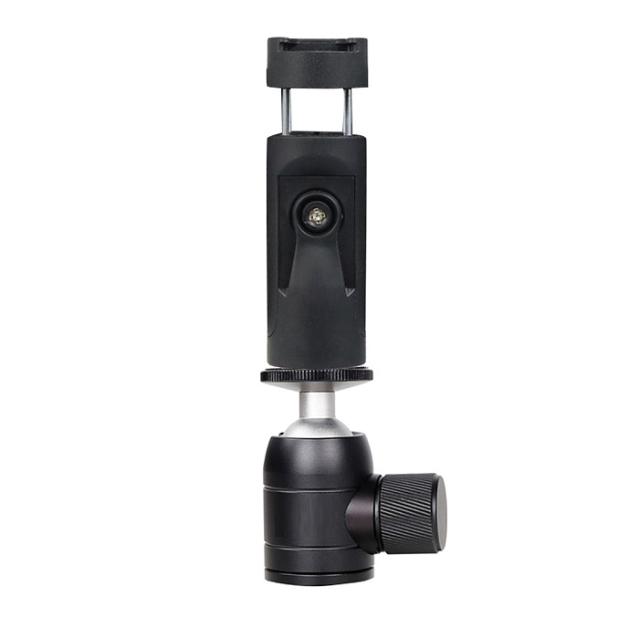 FEICHAO Universal Adjustable Tripod Mount Cell Phone Clip 1/4 Vertical Bracket Clip Clamp Holder 360°Rotation Cold Shoe Adapter