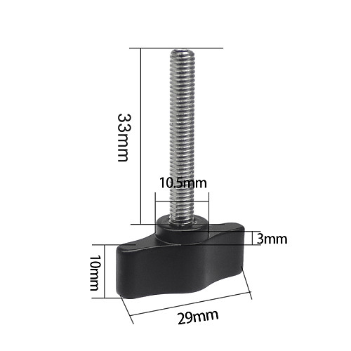 Aluminum M5 Threaded Knob Screw Adapter 8mm-33mm Screw Length Rail Rod Slider Clamp Locking Screw T-handle Wrench Clamp Screws
