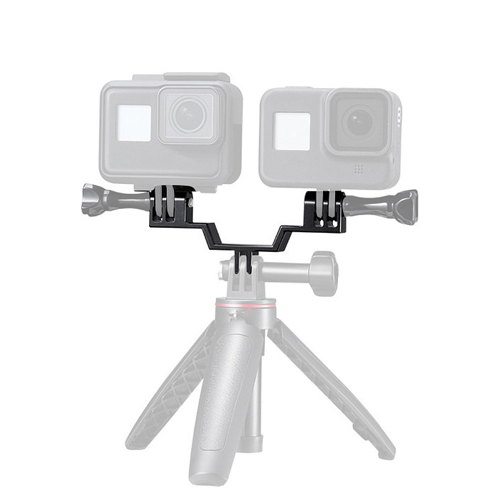 Double Bracket Bridge Connector for DJI Action 2 Sports Camera Dual-head Bracket for GoPro 10 9 8 MAX Interface Adapter