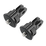 2 PCS CNC 360 Rotate 1/4 Inch Mini Tripod Adapter Mount for Gopro 10 9 8 for POCKET 2/ FIMI PALM 2/Insta360 ONE X2/X Camera