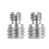 Stainless Steel Camera Screw Adapter Convert Dual Head Converter  1/4 -20 to 1/4 or 3/8  for Tripod Camera Cage Rig Screw Pack