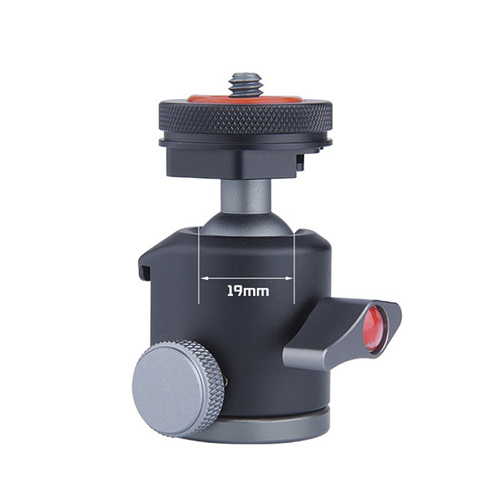 Aluminum Alloy Dual Cold Shoe Ball Head Gimbal Mount Universal Multi-functional Extended Photography SLR Action Camera Accessory