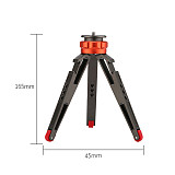BGNING Universal Desktop Aluminum Alloy Tripod with 1/4 Screw Thread Cold Shoe Mount for Mobile Phone SLR Cameras Microphone