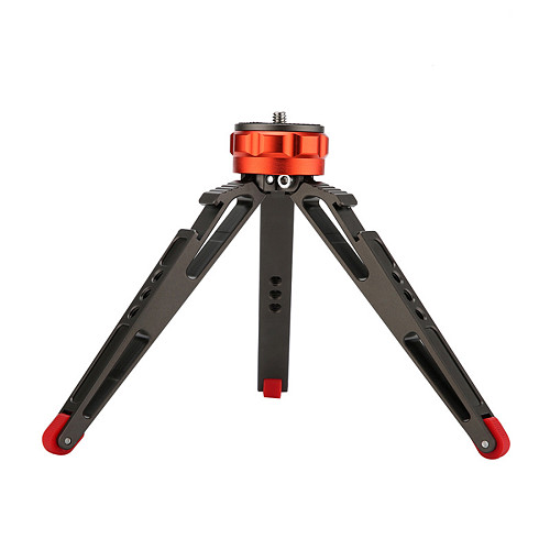 BGNING Universal Desktop Aluminum Alloy Tripod with 1/4 Screw Thread Cold Shoe Mount for Mobile Phone SLR Cameras Microphone